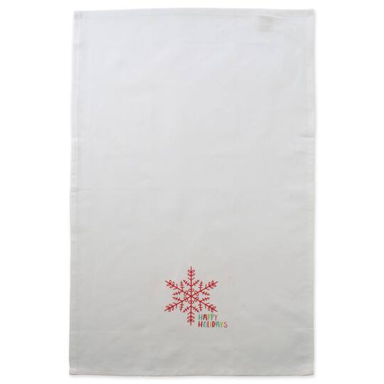 DII® Green Check & White Happy Holidays Dishtowel Set